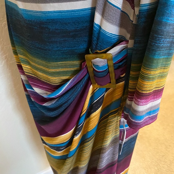 Tahari Multicolored Cowl Neck Dress - Women’s Plus Size 20W - NWT - Picture 6 of 12